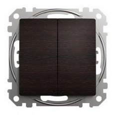 Sedna D/E Přepínač dvojitý střídavý ř.6+6, Wenge SCHNEIDER SDD181108
