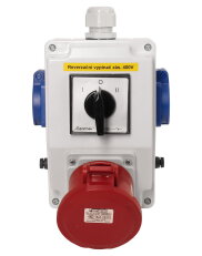 Zásuvková krabice se spínačem I-0-II  IP44 1x400V/32A/5 2x230V/16A SB325