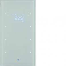 Senzor skleněný 3-násobný s termostatem TS Sensor sklo bílá BERKER 75643030