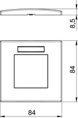 OBO AR45-BSF1 RW Krycí rámeček Modul 45 1 násobný 84x84mm čistě bílá