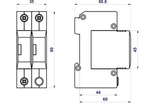 Svodič rázového přepětí HSA-440/1+1 M SPD typ 2+3 HAKEL 27540
