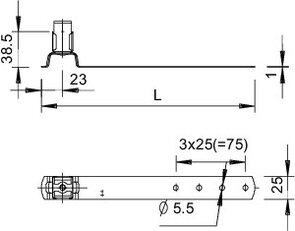 OBO 157 F-VA 230 Střešní držák vedení 8mm Nerez ocel materiál 1.4307 A2 1.4301