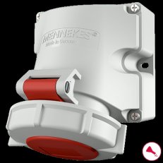 Mennekes 9322 Zásuvka nástěnná 16A 4P 400V IP67 6h Mennekes 9322