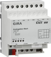 Analogový akční člen 4x KNX p.na l. DIN GIRA 102200