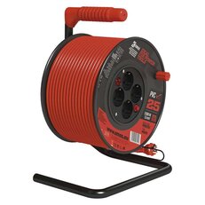 Prodlužovací kabel na bubnu 4 zásuvky 25M 1,5MM PVC SCHUKO s vypínačem Emos