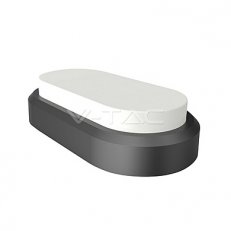 8W Rectangle Oval Dome Light Black Body White IP54, VT-8038 V-TAC SKU1310