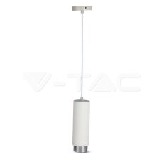 GU10 Fitting Gypsum Pendant Suspended Metal Chrome Bottom, VT-864 V-TAC SKU3129