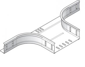 Horizontální odbočení pro kabelový žlab HL KBSI 60, šířky 150mm, Sendzimir