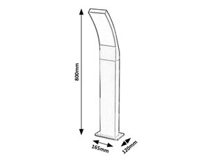 Palanga LED 12W IP44 antracit 3000K 800lm RABALUX 7506