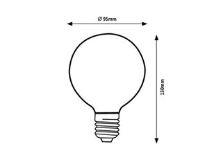 Světelný zdroj Filament Smart,E27 G95, 4W, 300lm, H13 RABALUX 1989