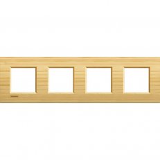 BTICINO LIVINGLIGHT RÁMEČEK HRANATÝ 2+2+2+2MODULOVÝ BAMBUS LNA4802M4LBA