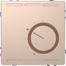 Pokojový termostat Merten D-Life 230V kov Brushed Gold SCHNEIDER MTN5762-6051