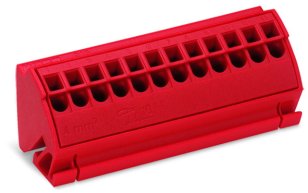 Svorka pro přípojnici, pro přípojnice (10x3) mm, bez tlačítka, červená 12pól.