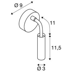 KARPO GOOSE, nástěnné přisazené svítidlo bílé 5,8 W 3000 K 40° SLV 1006161