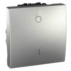 Unica Spínač dvojpólový, řazení 2,16A, Aluminium SCHNEIDER MGU3.262.30