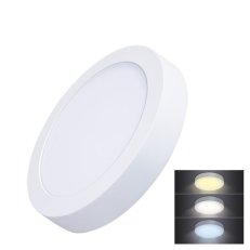 LED mini panel CCT přisazený 18W 1530lm přepínání 3000K 4000K 6000K kulatý WD172