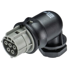 zásuvka vestavná gesis RST, 5-pól, M20, šroubové svorky, úhlová 90°, šedá