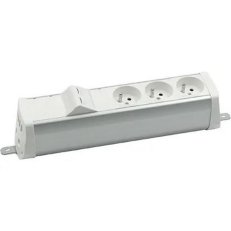 Prohloubený zásuvkový blok: 3x 250 V typ E + 2x zásuvka RJ45 bílá