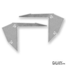 End cap E83 aluminium for profile SP1 right/left, incl. screws GALAXY PROFILES