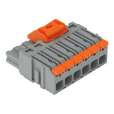 1vodičová pružinová svorkovnice, Páčka, Push-in CAGE CLAMP, Šedá