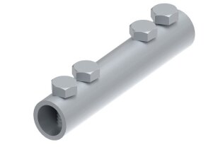 Spojovací trubičková svorka na drát 8/10mm, 4 šrouby M6x10, StZn GROMTOR 105112