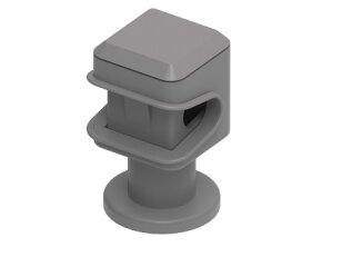 Plastový držák vedení průměr na drát 8mm, závit M6, šedý, plast GROMTOR 310118