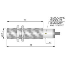Kapacitní senzor d18 mm - Atex prach AECO SC18SM-A5 NC AD3 LC10