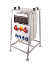 Zásuvková skříň FAMATEL vf86121 IP54 jištěná s chráničem 63/4/003-A na stojanu