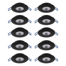 Vestavné svítidlo GEDREZ SET 10XLED-CCT d90 14,9W IP20 černá EGLO 300192