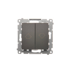 Žaluziové tlačítko 1+1 16A 250V,hnědá matná metalizované DZP1A.01/46