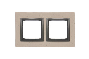 Rámeček 2 -násobný Simon 54 Nature, IP20/IP44,, beton světlý/antracit DRN2/93
