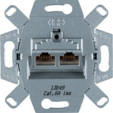 Zásuvka datová, 2xRJ 45, FTP, Cat.6A iso / Class E, modul přístroje WDF410862