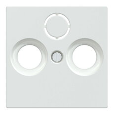Centrální deska, Merten System M, anténa, 2/3 otvory, active white, lesklý plast