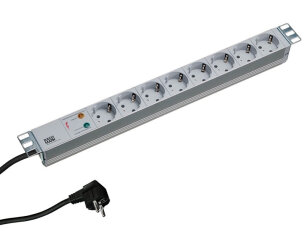 Bachman 333.404 19'' 1U 8xCEE7/3 1xOVP power 2,0m CEE7/7