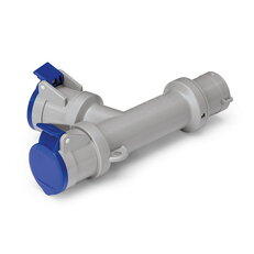 Dvojcestný adaptér 2P+E, 16A, 200/250V, P44/IP54 SCAME 600.2005-062