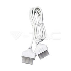 Power Cable With 2 Plugs White 2m 3x0,75mm2, V-TAC SKU10182