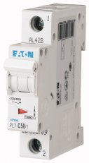 Jistič PL7-C50/1, char C, 1-pólový, 10kA, 50A EATON 262709