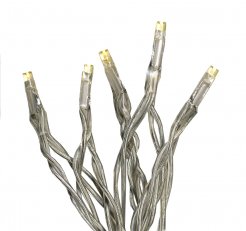 Vánoční osvětlení na baterie, teplá bílá, 15LED, časovač