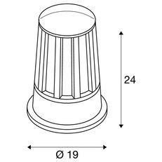 CONE, venkovní stojací lampa, A60, IP54, antracit, max. 100 W SLV 230435