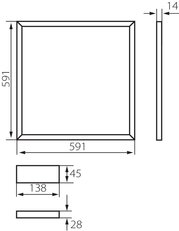 Rámeček LED AVAR 6060 40W-NW KANLUX 26770