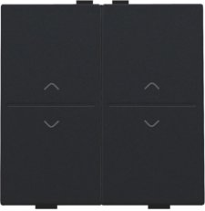 BUS/RF kolébka 2x1/2 UD-BLACK COATED NIKO 161-00010