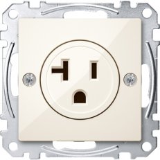Zásuvka USA standard 20A 125 V 2-pole + E white cream SCHNEIDER MEG2156-0344
