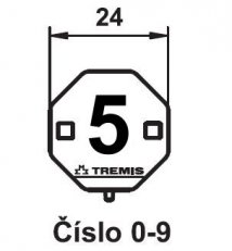 Štítek označení svodu č. 5 plast Tremis VS020