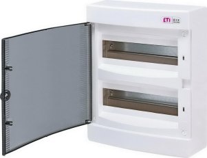 ETI Nástěnná rozvodnice s průhlednými dvířky ECT24PT 24M (2x12) 63A 400VAC IP40