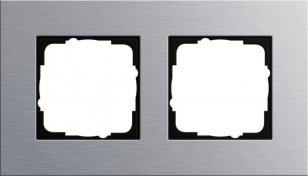Krycí rámeček 2x Esprit hliník GIRA 021217