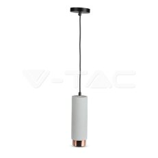 GU10 Fitting Gypsum Concrete Pendant Metal With Matt Rose Gold Bottom, VT-864
