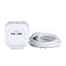 4 Ways Socket With USB Cubic 3G 1.55MM*1