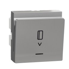 NOVÁ UNICA Elektronický spínač hotelové karty, Aluminium SCHNEIDER NU354030