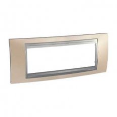 Unica Top rámeček šestimodulový Onyx Copper/Aluminium SCHNEIDER MGU66.106.096