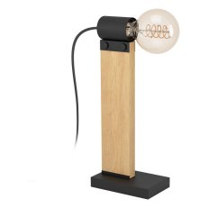 Stolní svítidlo BAILRIGG 1xE27 černá/dřevo 1X40W IP20 EGLO 43904
